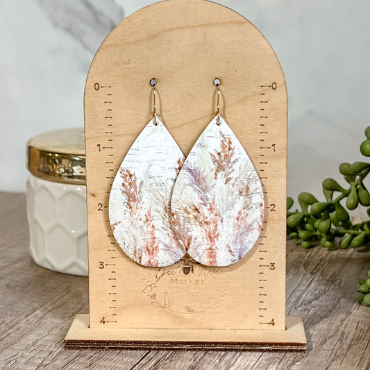 Autumn Meadow Leather Earrings