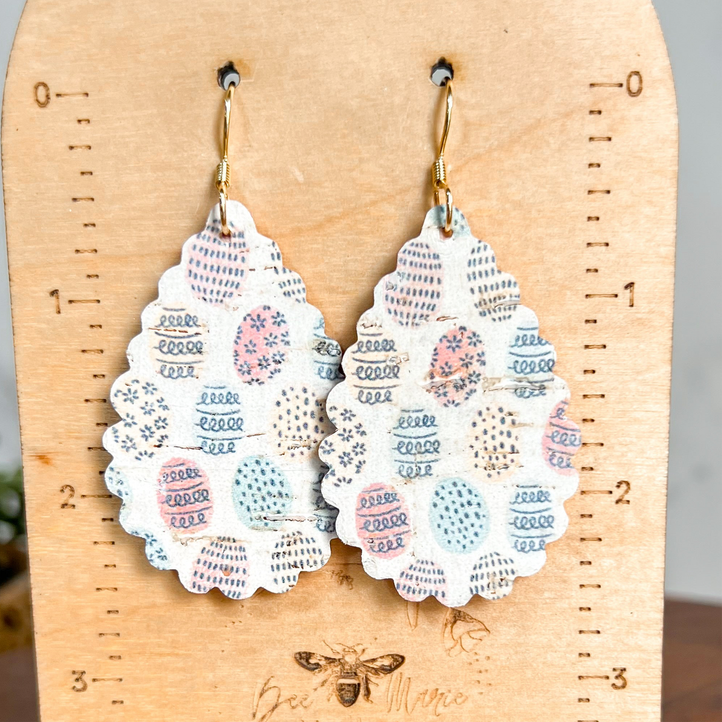 Ruffle Teadrop Easter Egg Dangles