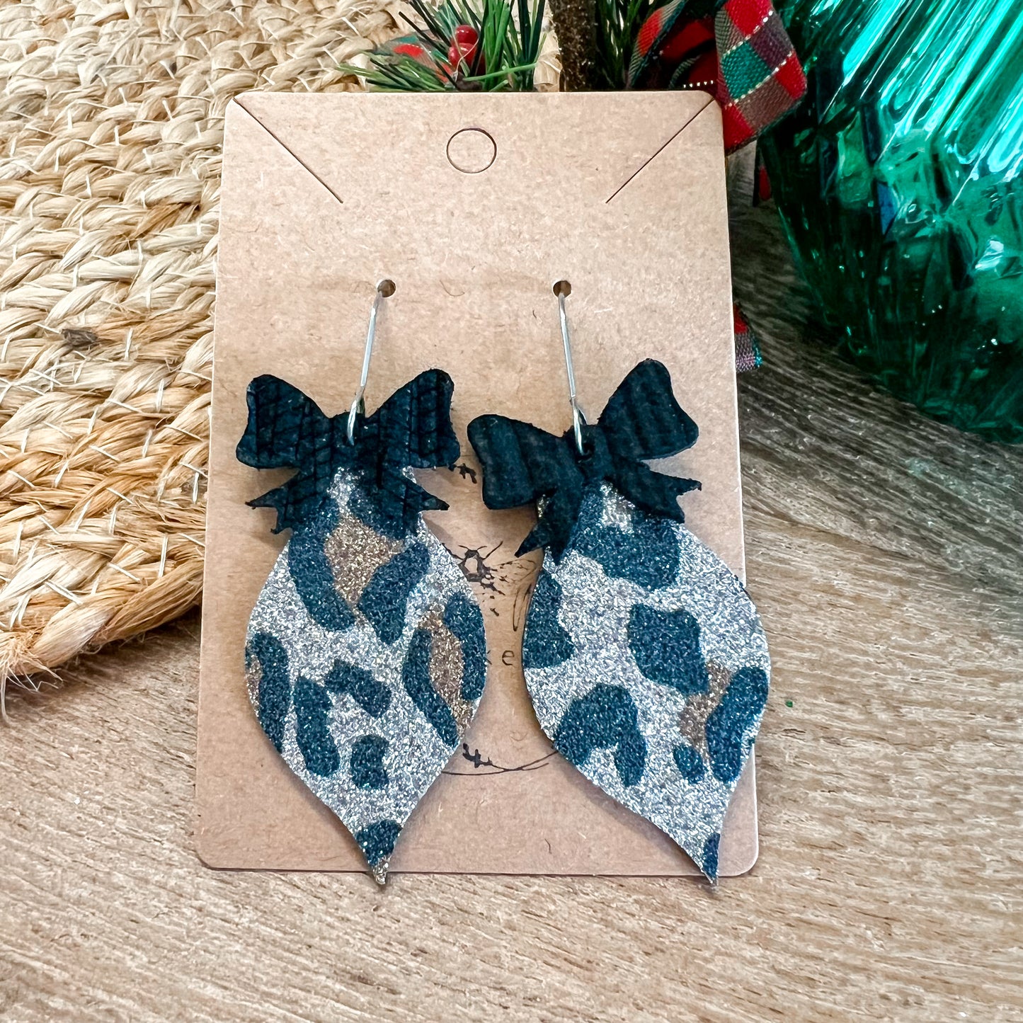 Shimmer Animal Print Ornament Drops