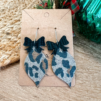 Shimmer Animal Print Ornament Drops