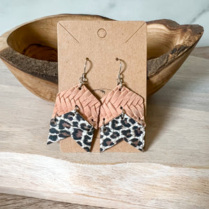 Amy Animal Print Double Arrow Earrings