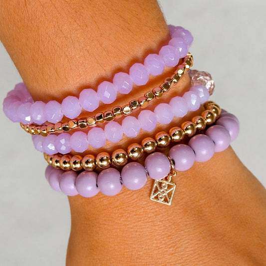 Lavender Luxe Stack Bracelet Set