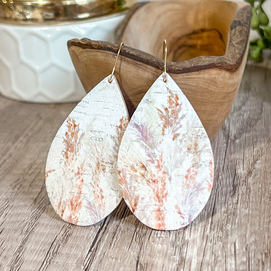 Autumn Meadow Leather Earrings