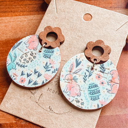 Spring Meadow Bunny Dangle Earrings