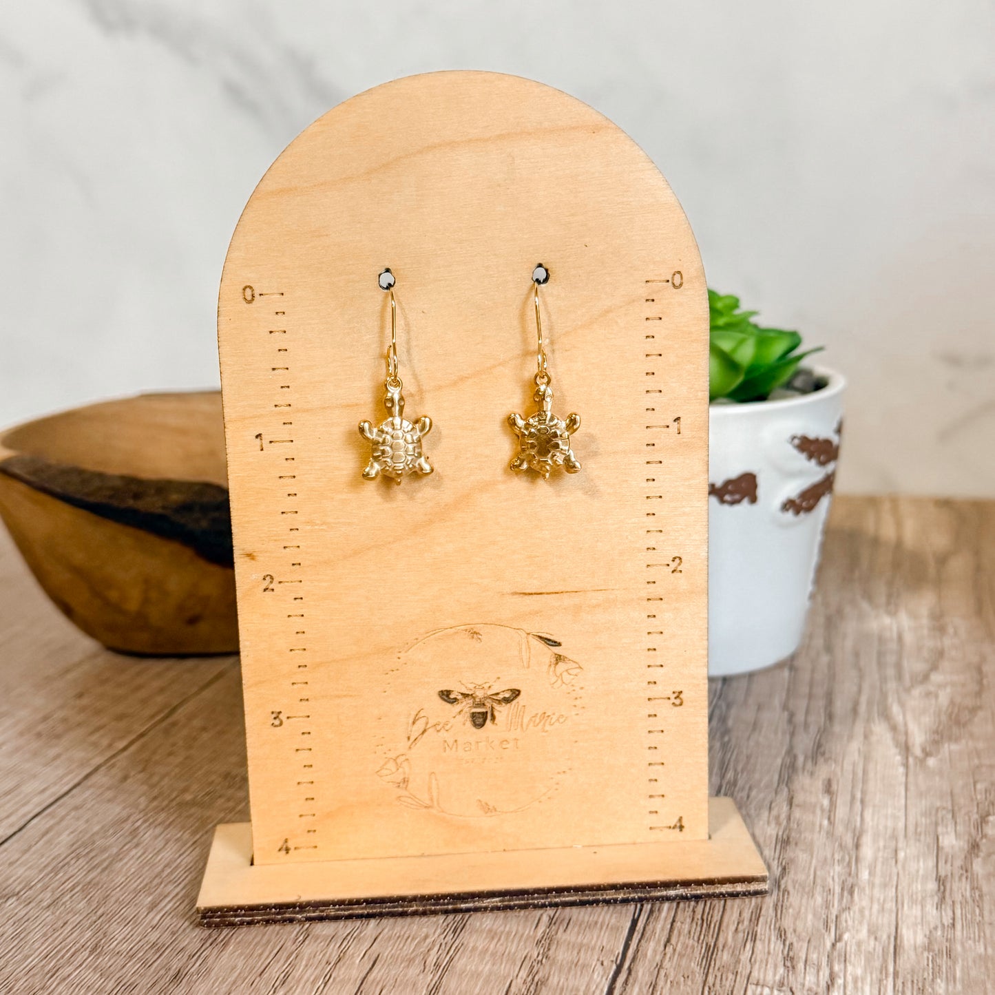 Waterproof Sea Turtle Earrings - Silver or Gold