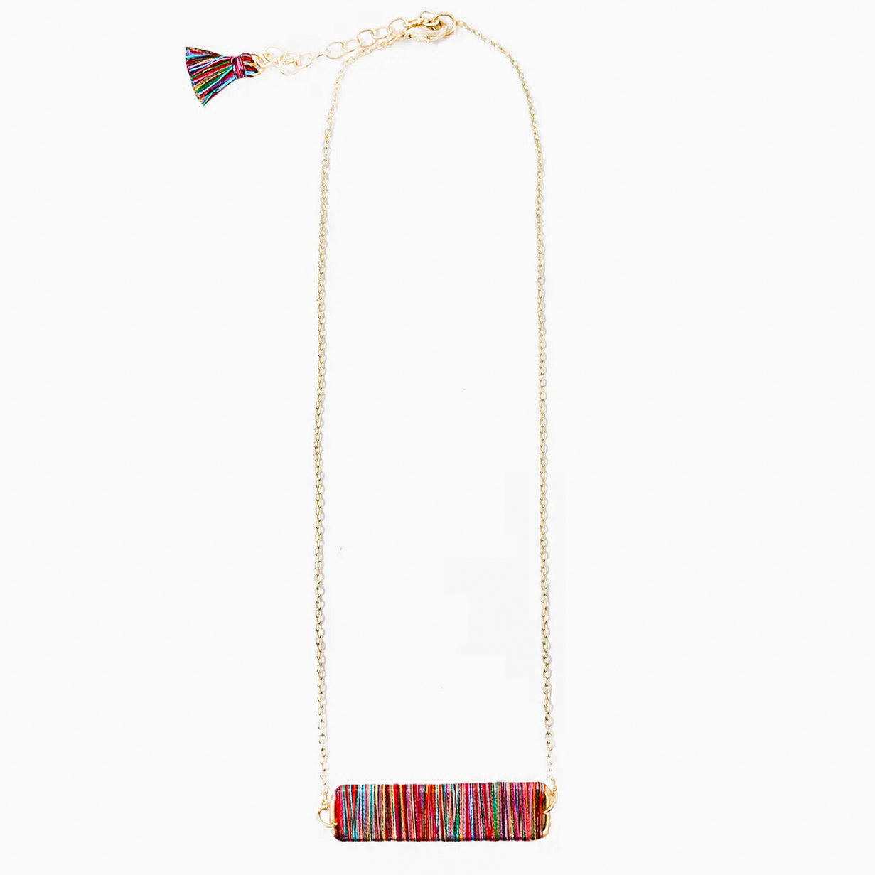 Raina Rainbow Bar Necklace