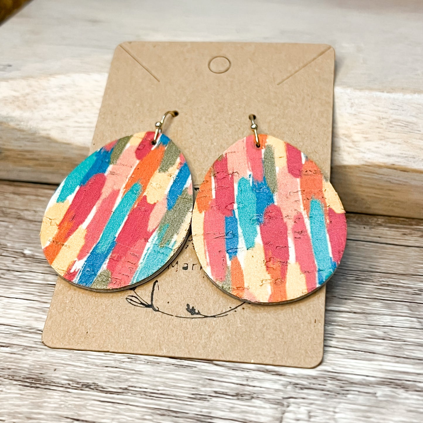 Paintbrush Teardrop Earrings