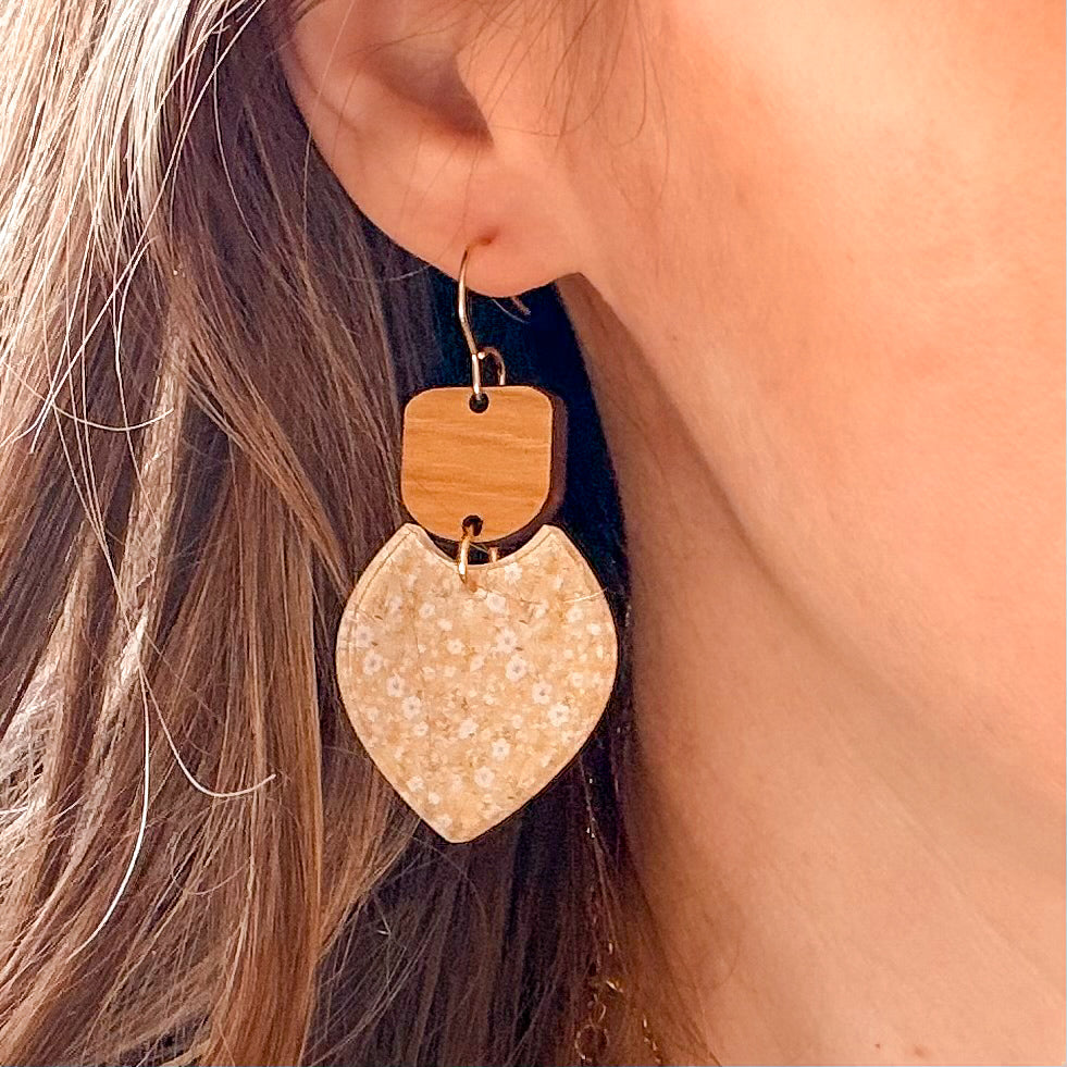 Golden Bloom Petal Earrings