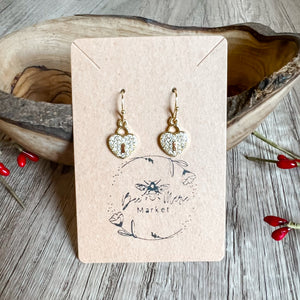 Locked in Love Dainty Heart Earrings