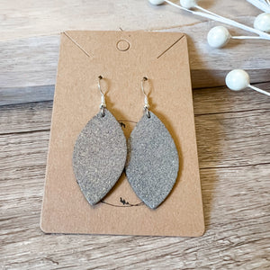 Silver Carol Leather Earrings