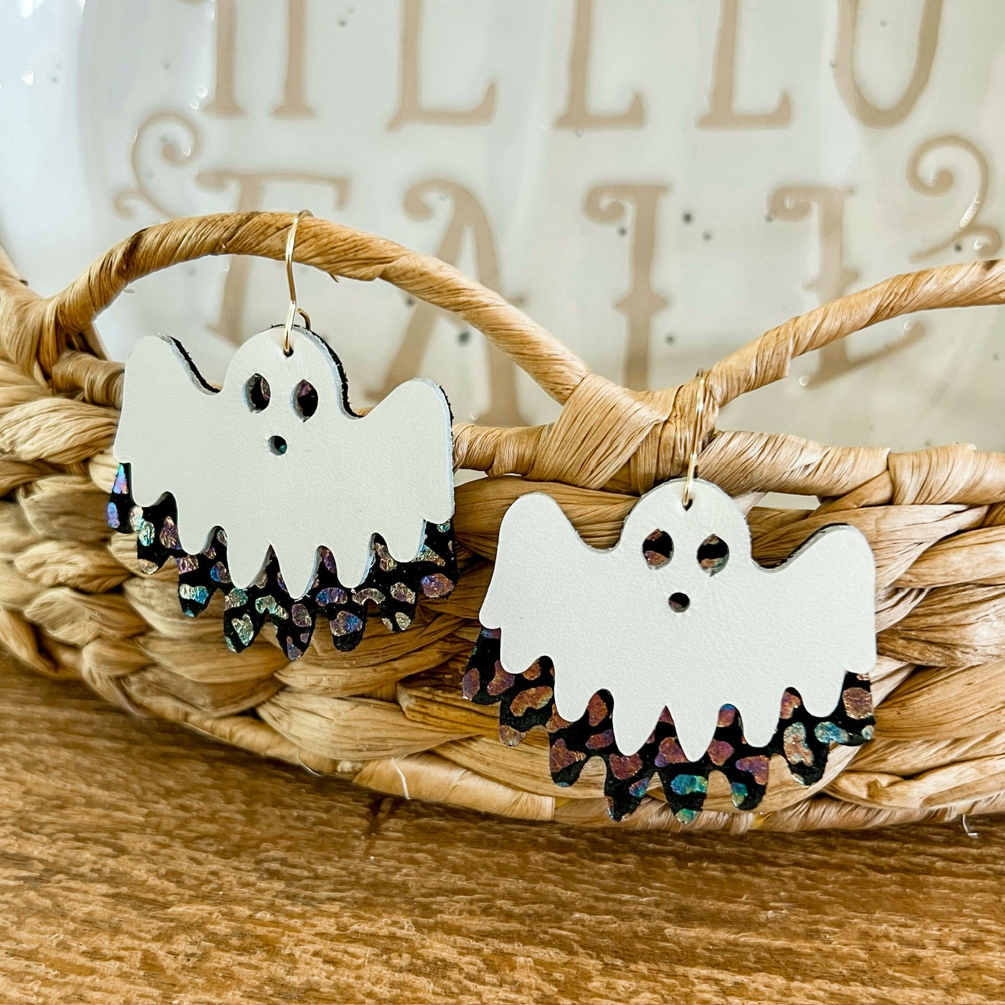 Holographic Ghost Sheet Earrings