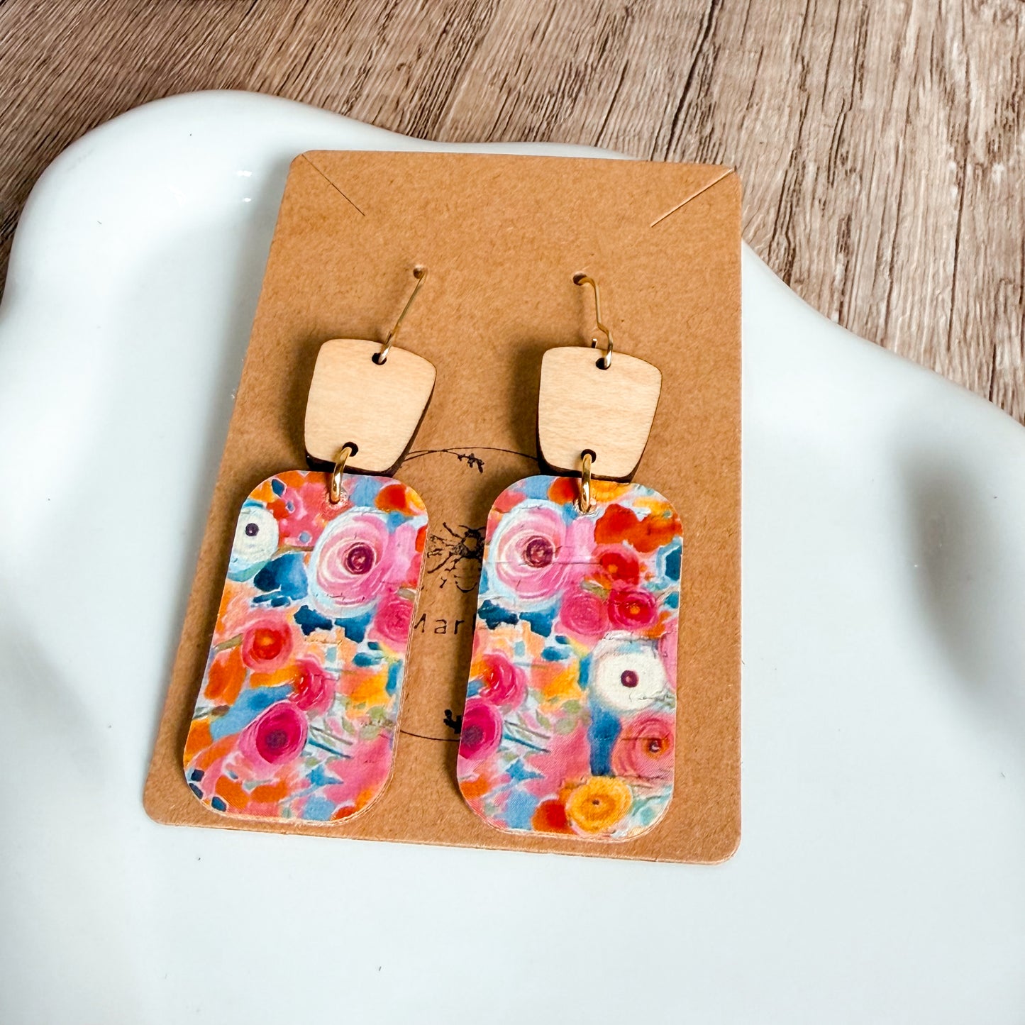 Floral Pop Barrel Earrings