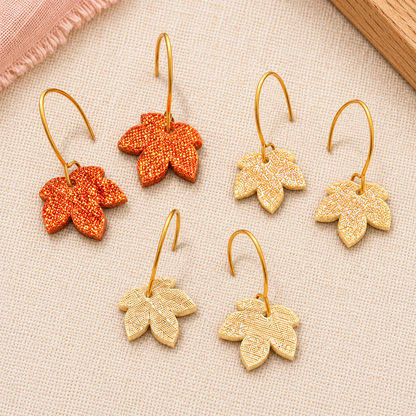 Petite Autumn Leaf Acrylic Earrings