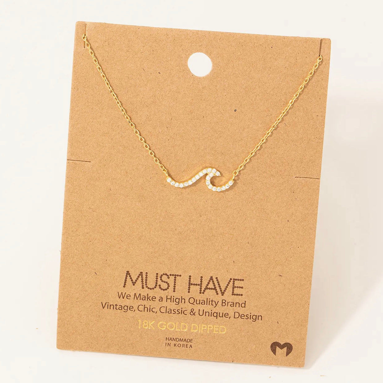 Ride the Wave Gold Necklace