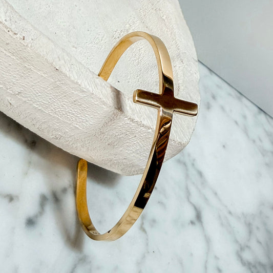 Philippians 4:13 Cross Cuff Bracelet - Waterproof