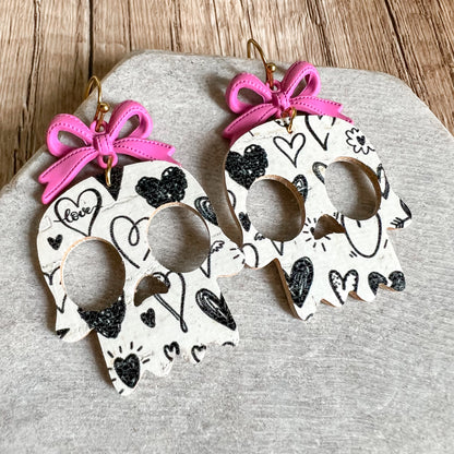 Love Skulls with Pink Bows