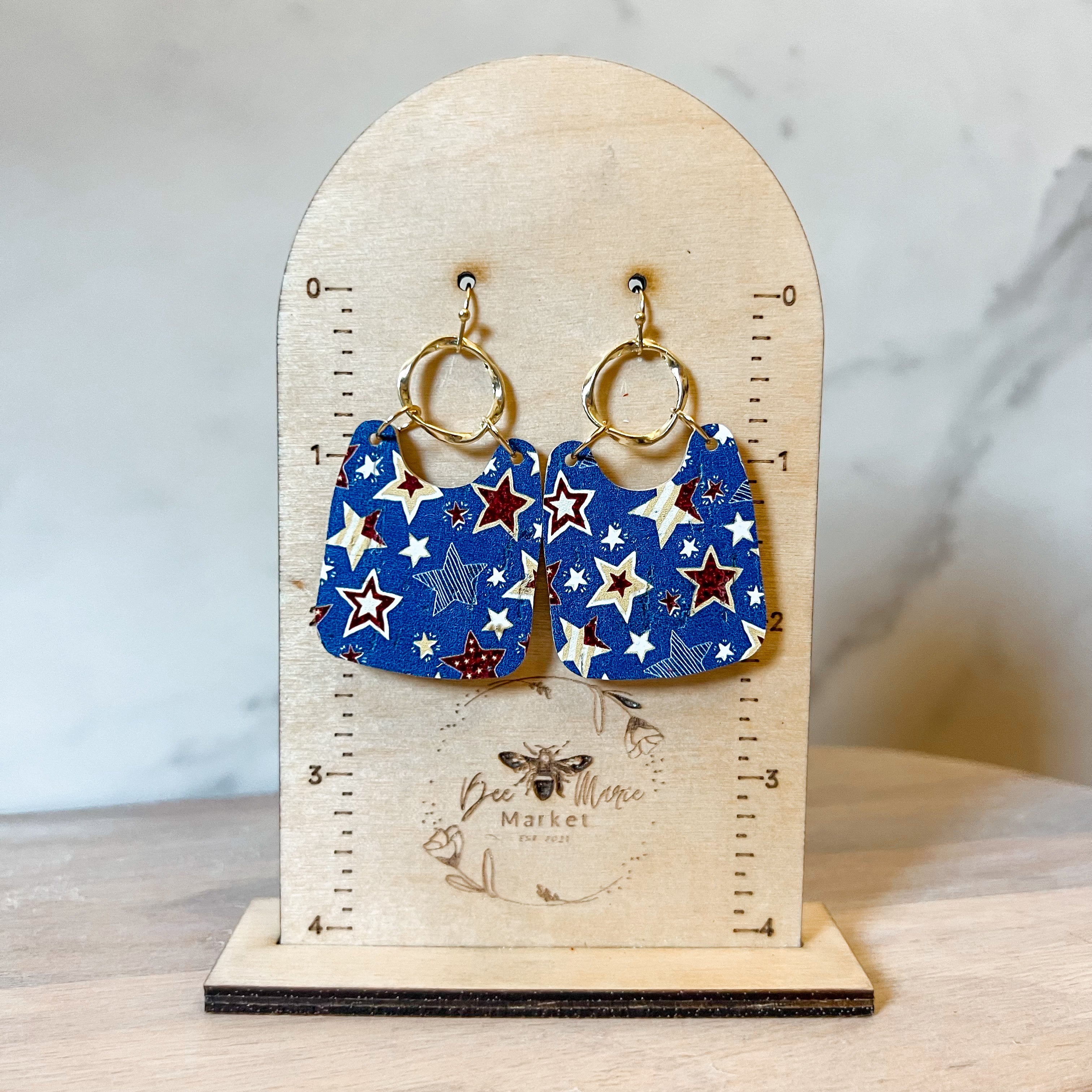 Bella Blue Star Handmade Earrings