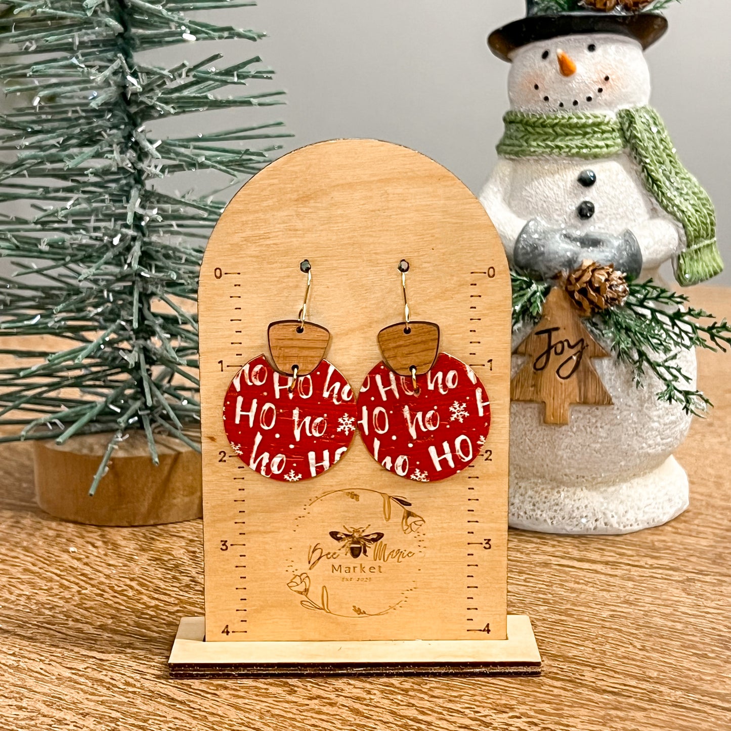 Ho Ho Ho Red Holiday Earrings