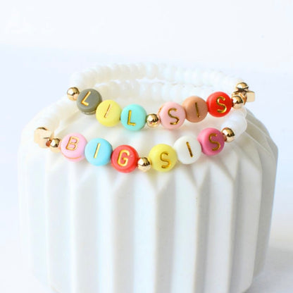 Big Sis Little Sis Beaded Bracelet Set