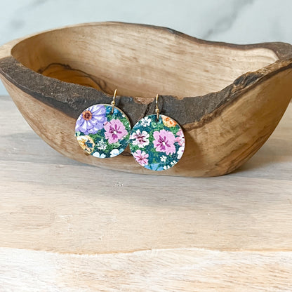Wildflower Round Earrings