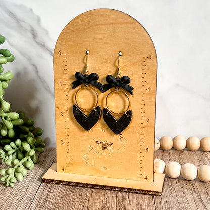 Sweetheart Bow Hoop Earrings