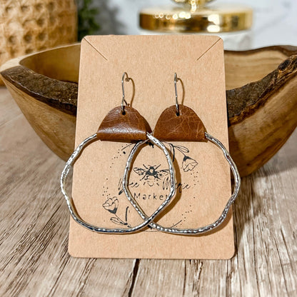 Carla Hammered Silver Statement Hoops