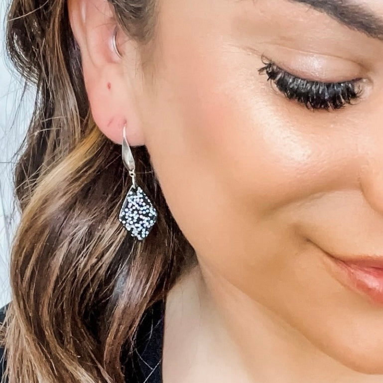 Glitz Girl in Black Earrings