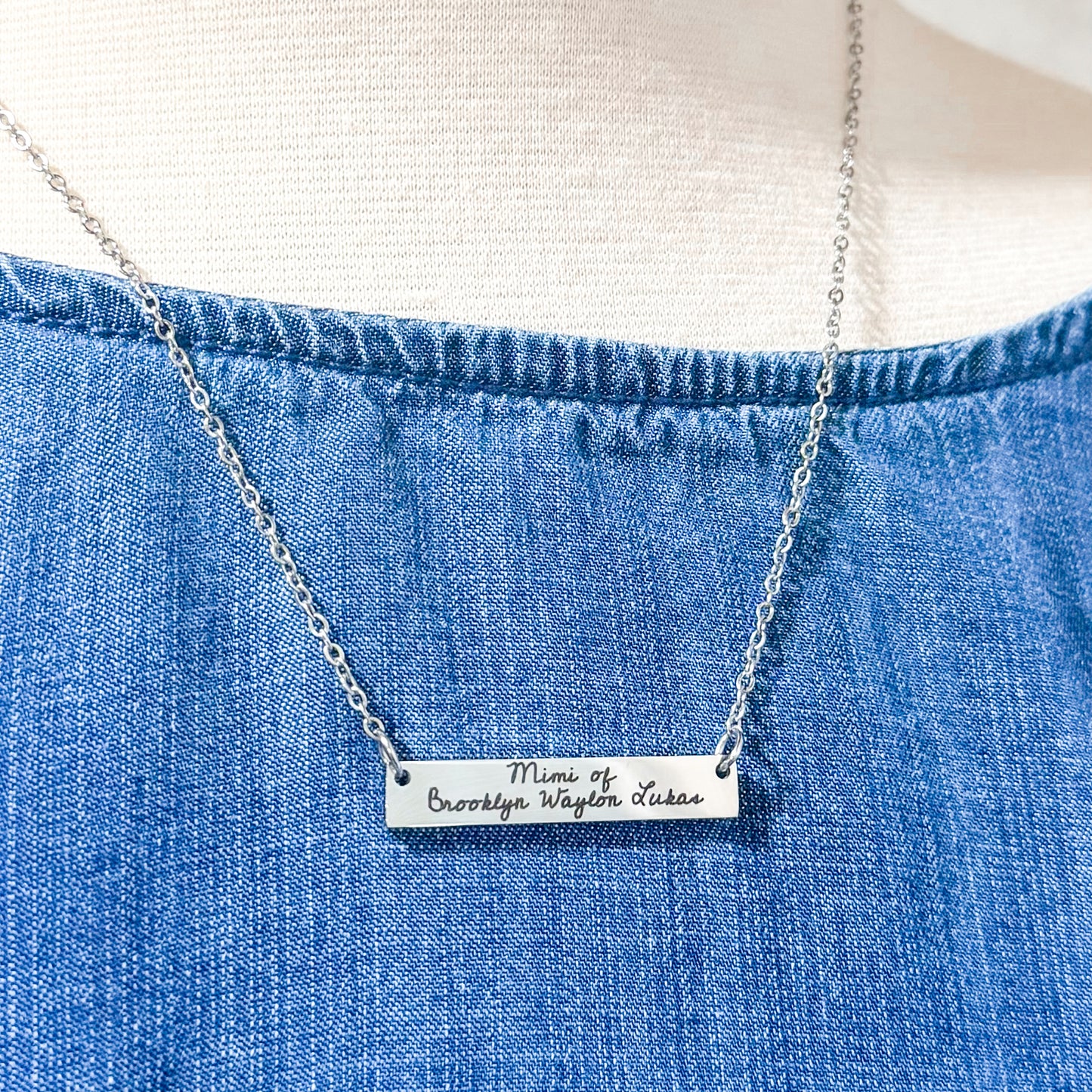 The Signature Engraved Bar Necklace