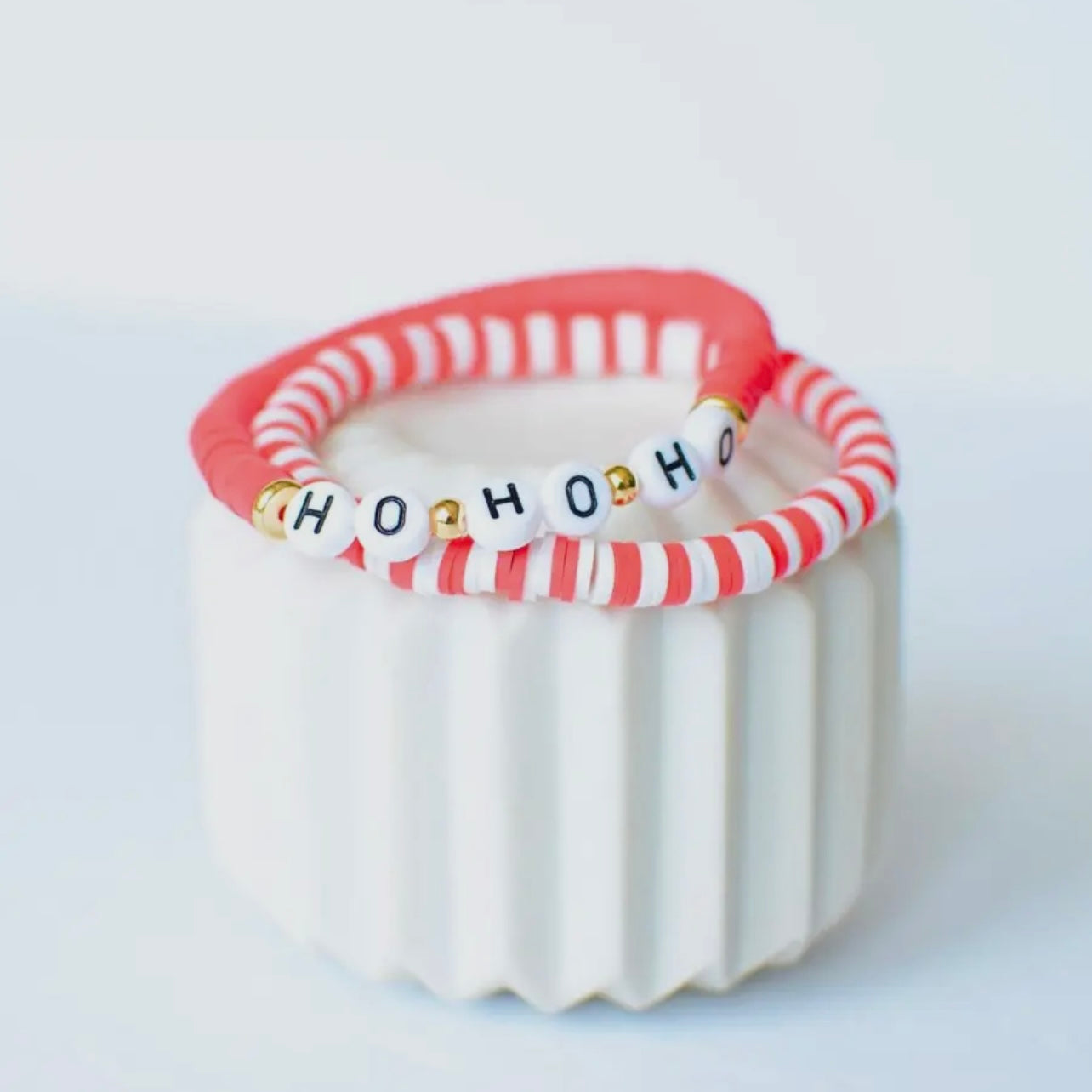 Ho Ho Ho Beaded Bracelet Set