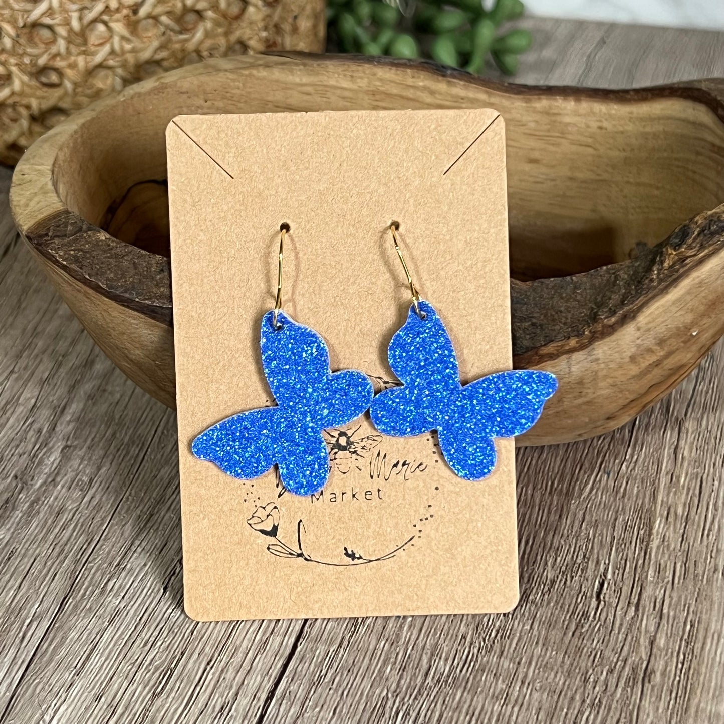Glitter Butterfly Earrings