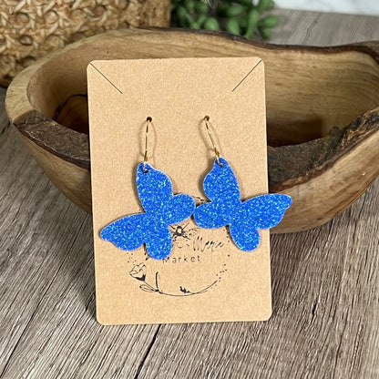 Glitter Butterfly Earrings