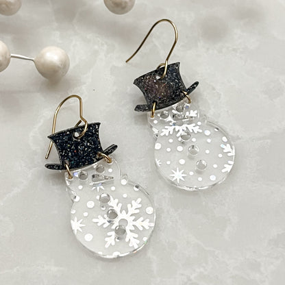 Snow Day Snowman Earrings