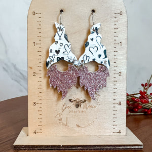 Fine Bearded Valentine Gnome Earrings