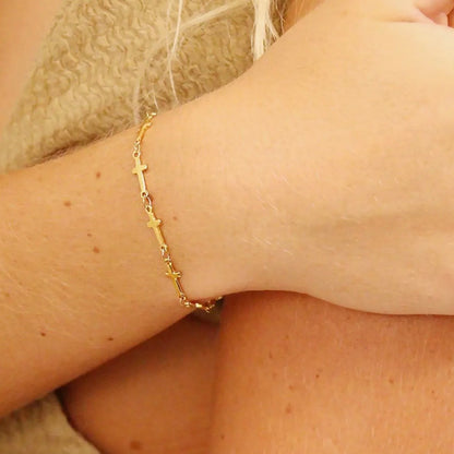 Faith Cross Chain Bracelet - Waterproof