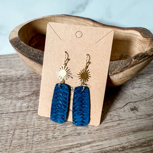 Stormy Navy Star Handmade Earrings