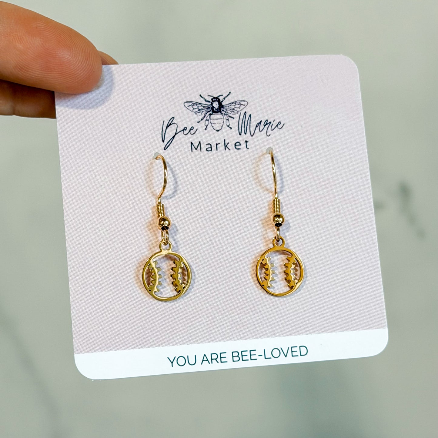 Dainty Baseball Earrings