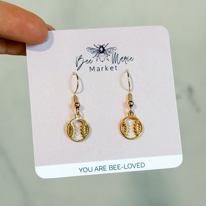 Dainty Baseball Earrings