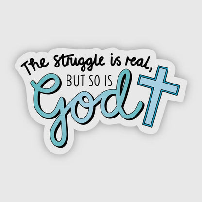 The Struggle is Real Cross Vinyl Sticker