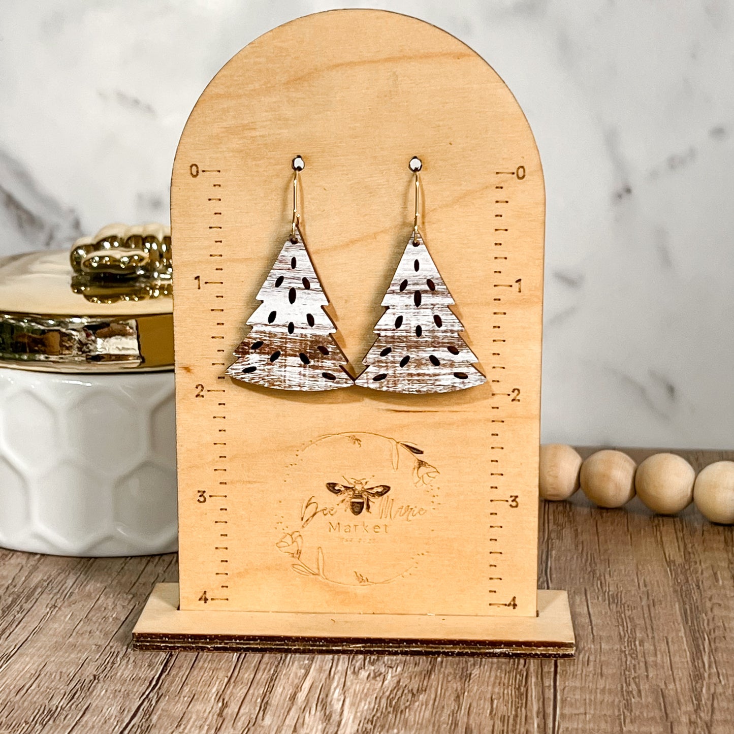 Farmhouse Christmas Tree Earrings
