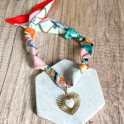Heartburst Scarf Necklace