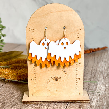 Pumpkin Ghost Sheet Earrings