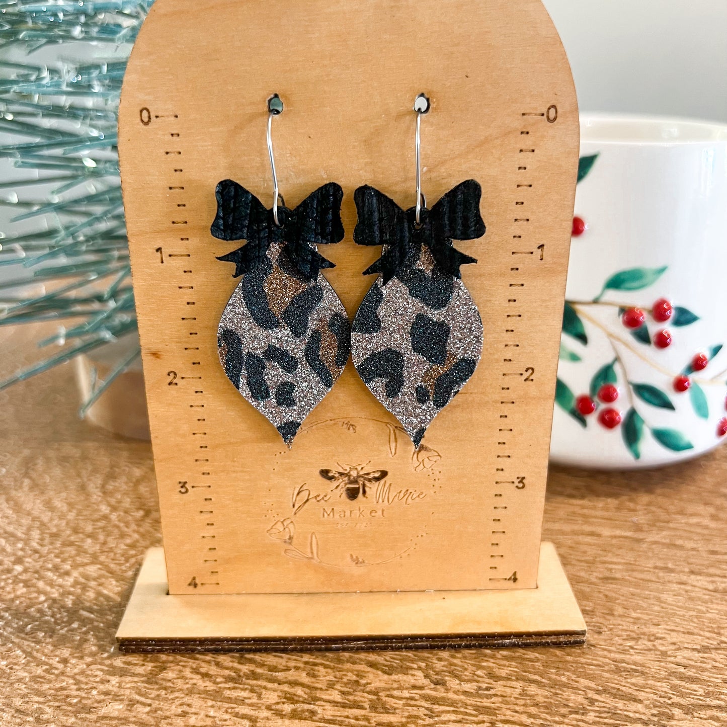 Shimmer Animal Print Ornament Drops
