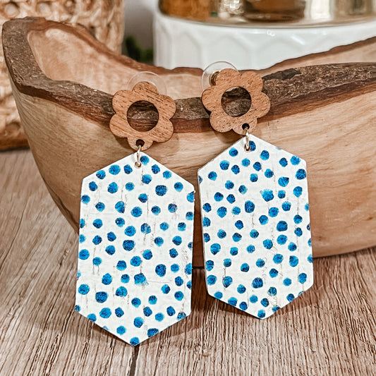 Ellie Elongated Hexy Dangle Earrings