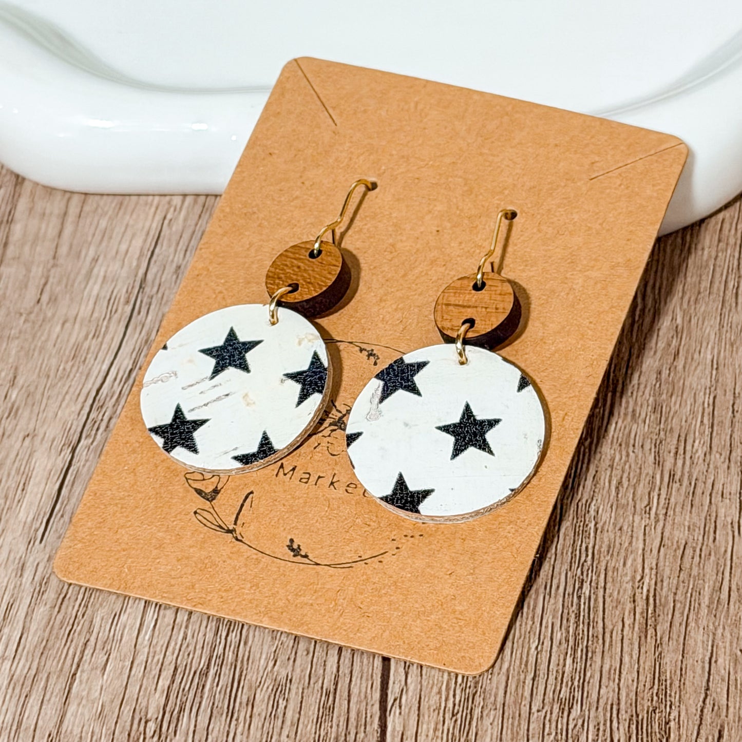 Handmade Round Star Earrings