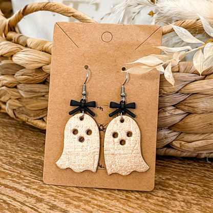 Rose Gold Shimmer Ghost Earrings