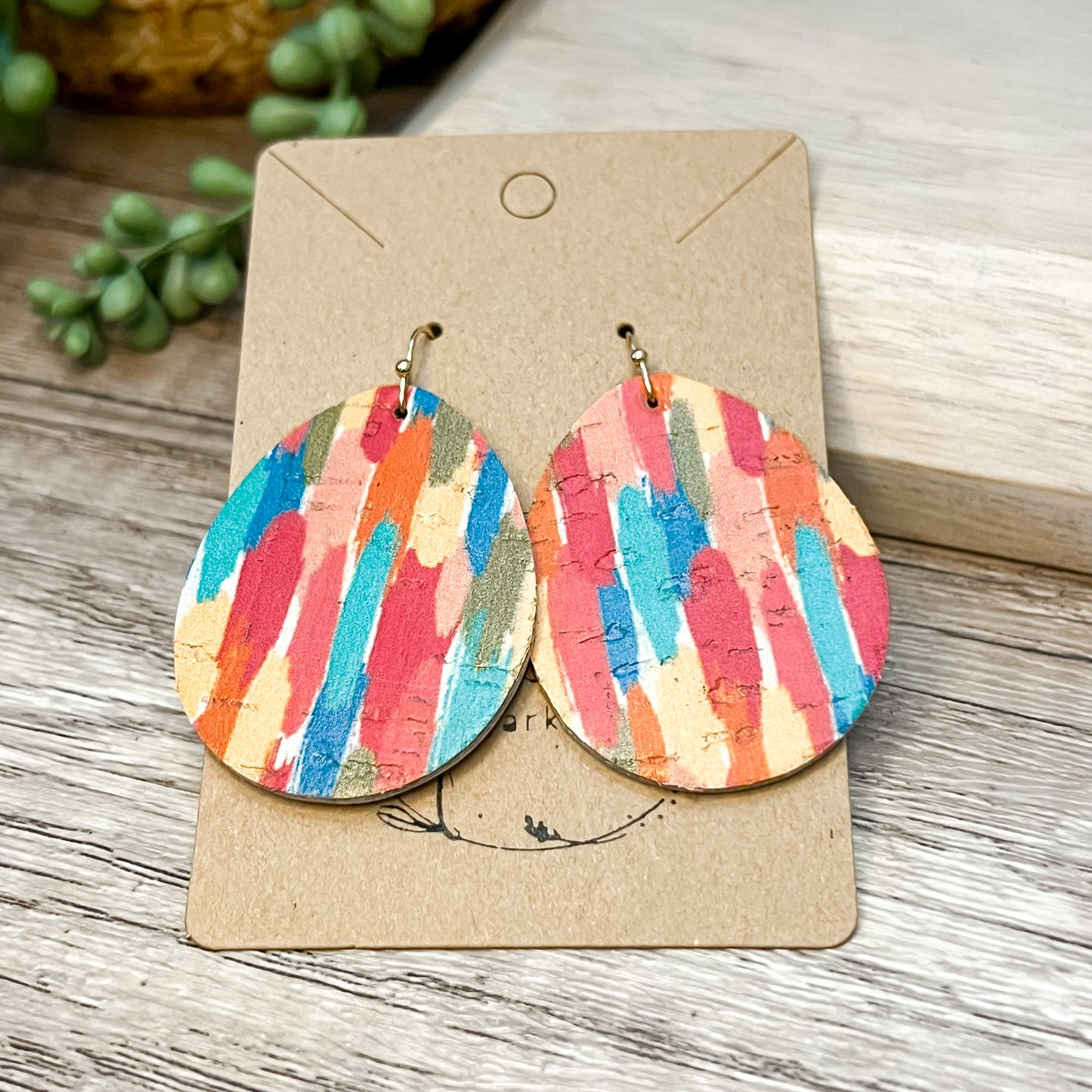 Paintbrush Teardrop Earrings