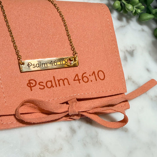 The Have Faith Cutout Cross Engraved Bar Necklace