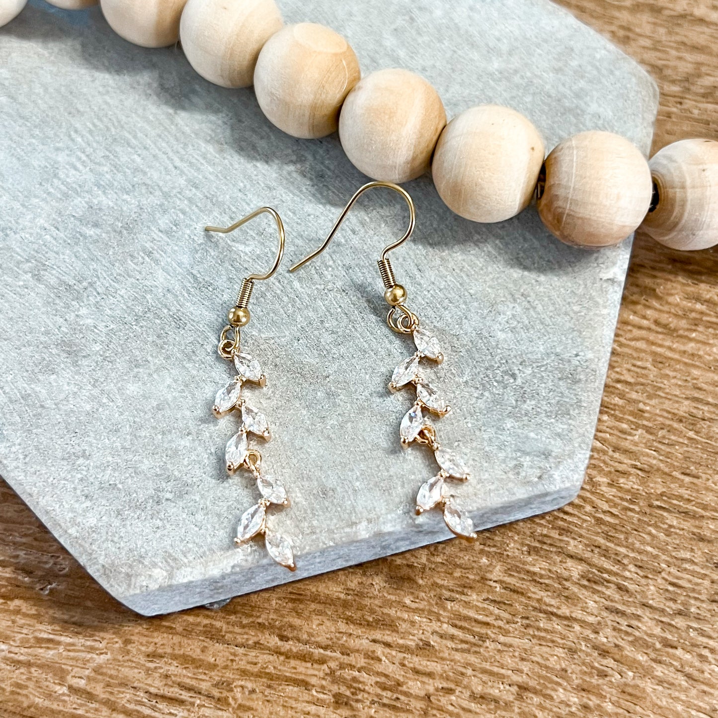 Crystal Vine Drop Earrings