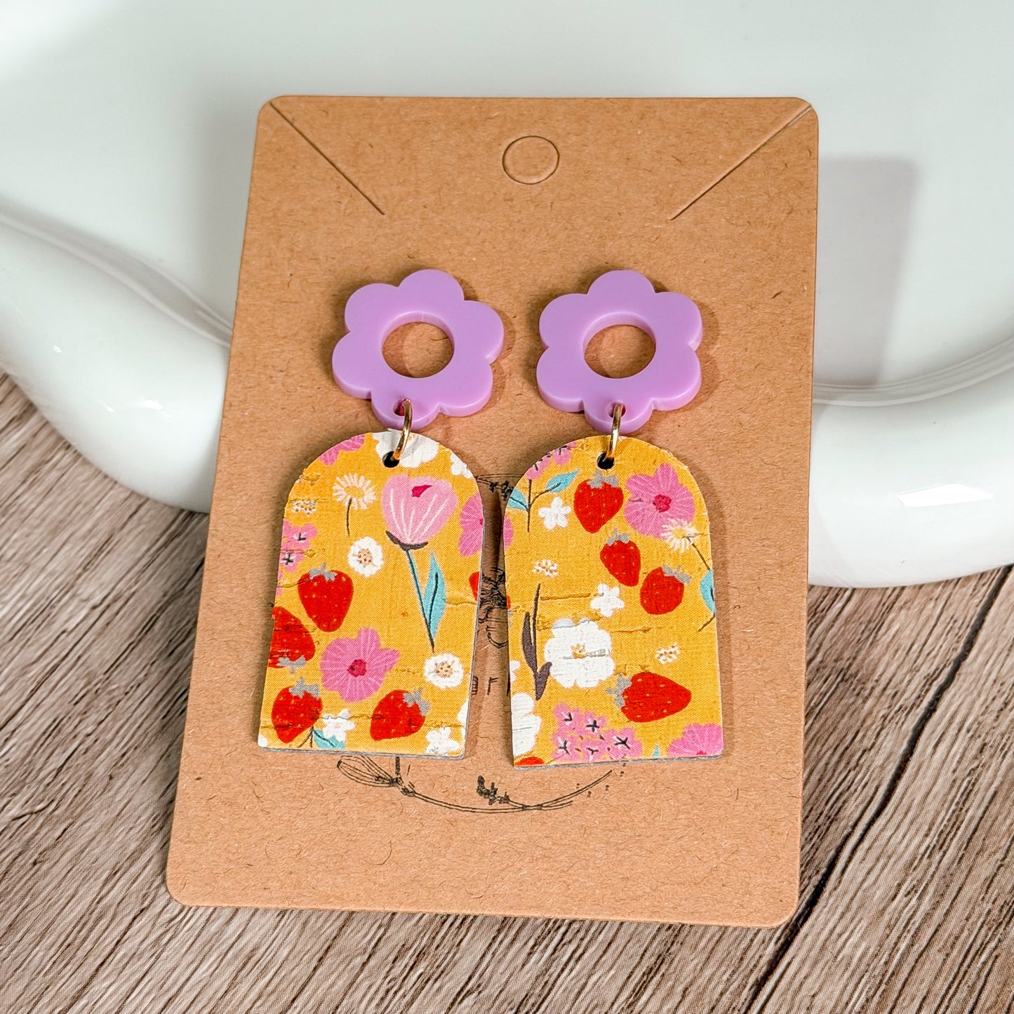 Strawberry Fields Flower Earrings