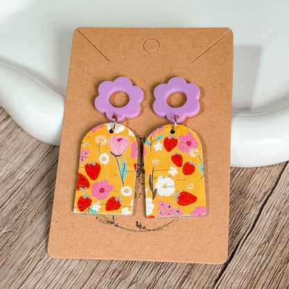 Strawberry Fields Flower Earrings